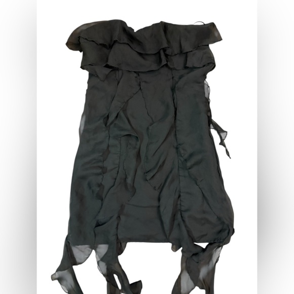 HEIRESS BEVERLY HILLS Black Strapless Ruffle Mini Dress Size XS - Picture 6 of 8